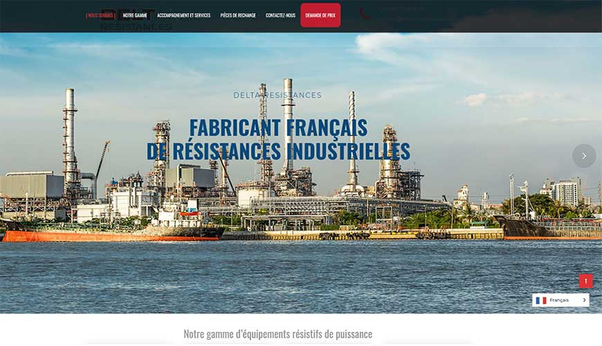 www.delta-resistances.com : Fabricant français de résistances industrielles de puissance.
